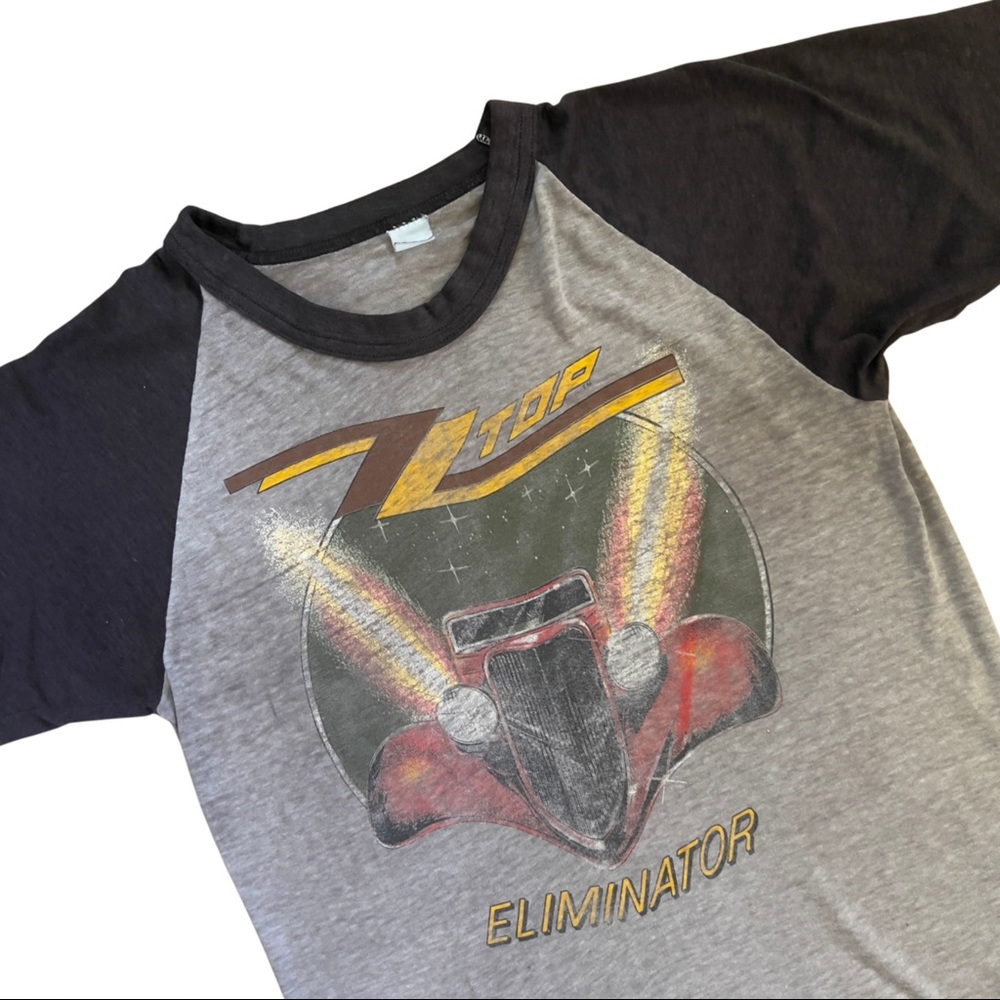ZZ TOP 1983 Eliminator Tour Baseball Jersey Tee
